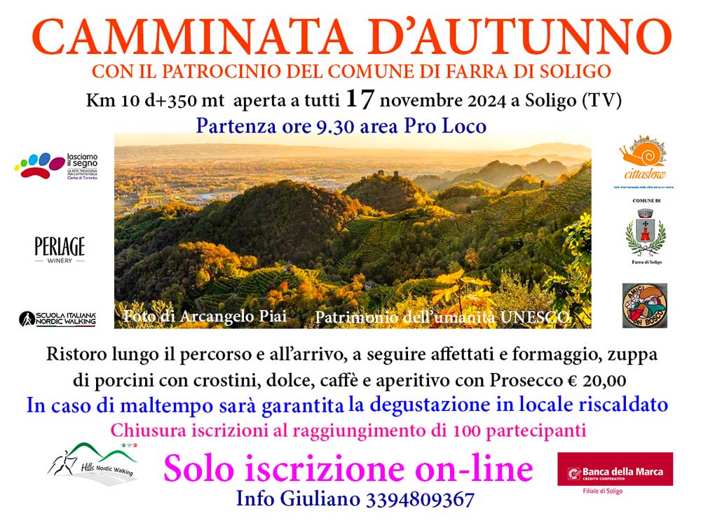 camminata d'autunno hills nordic walking