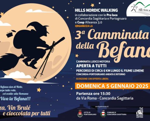 camminata nordic walking della befana